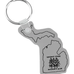 Michigan - Lower + Upper Soft Keychain - Opaque