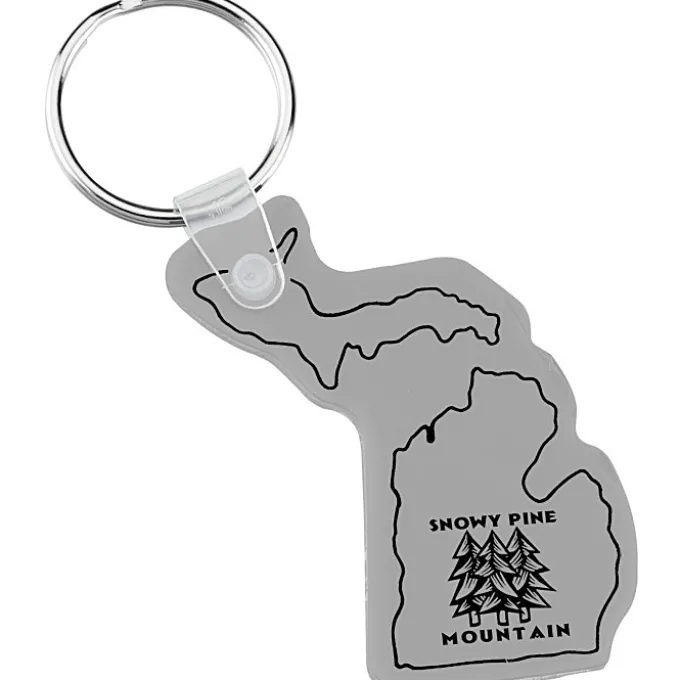 Michigan - Lower + Upper Soft Keychain - Opaque
