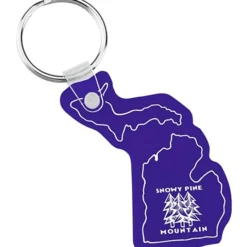 Michigan - Lower + Upper Soft Keychain - Opaque