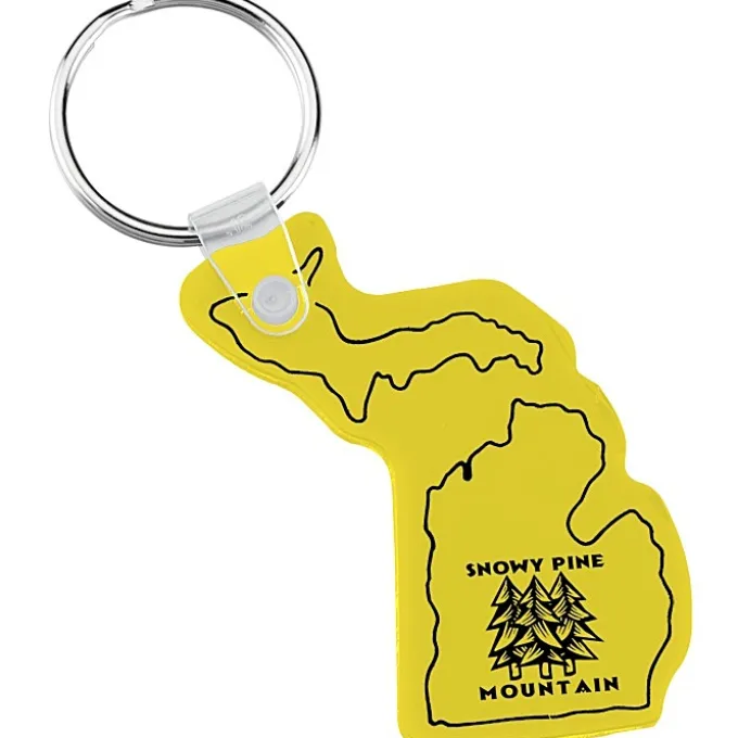 Michigan - Lower + Upper Soft Keychain - Opaque