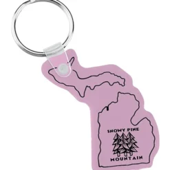 Michigan - Lower + Upper Soft Keychain - Opaque