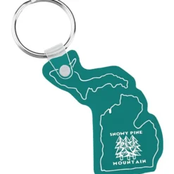 Michigan - Lower + Upper Soft Keychain - Opaque