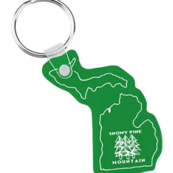 Michigan - Lower + Upper Soft Keychain - Opaque