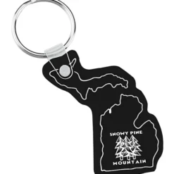 Michigan - Lower + Upper Soft Keychain - Opaque