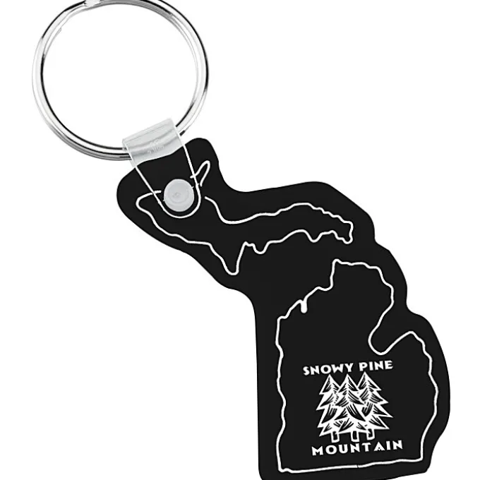 Michigan - Lower + Upper Soft Keychain - Opaque