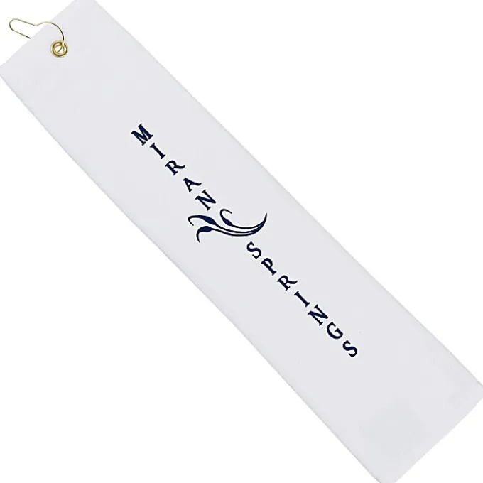 Midweight TriFold Golf Towel - White