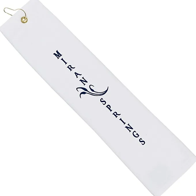 Midweight TriFold Golf Towel - White - 24 hr