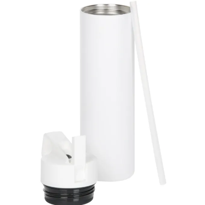 MiiR Wide Mouth Vacuum Bottle with Straw Lid - 20 oz - Laser Engraved