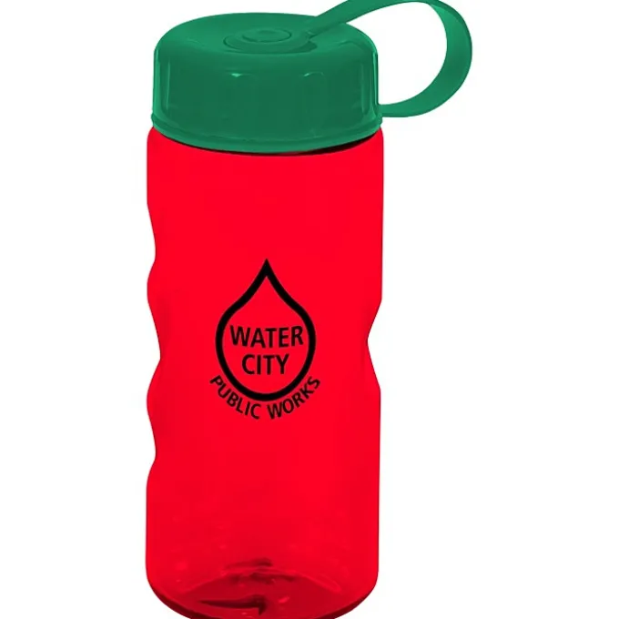 Mini Mountain Bottle with Tethered Lid - 22 oz