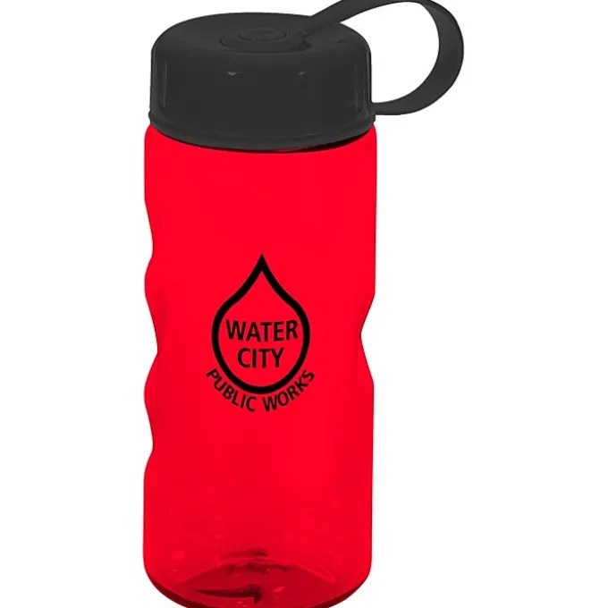 Mini Mountain Bottle with Tethered Lid - 22 oz