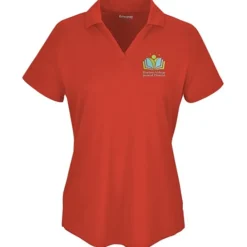 Mini-Pique Performance Split V-Neck Polo - Ladies'