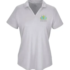 Mini-Pique Performance Split V-Neck Polo - Ladies'