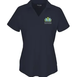 Mini-Pique Performance Split V-Neck Polo - Ladies'