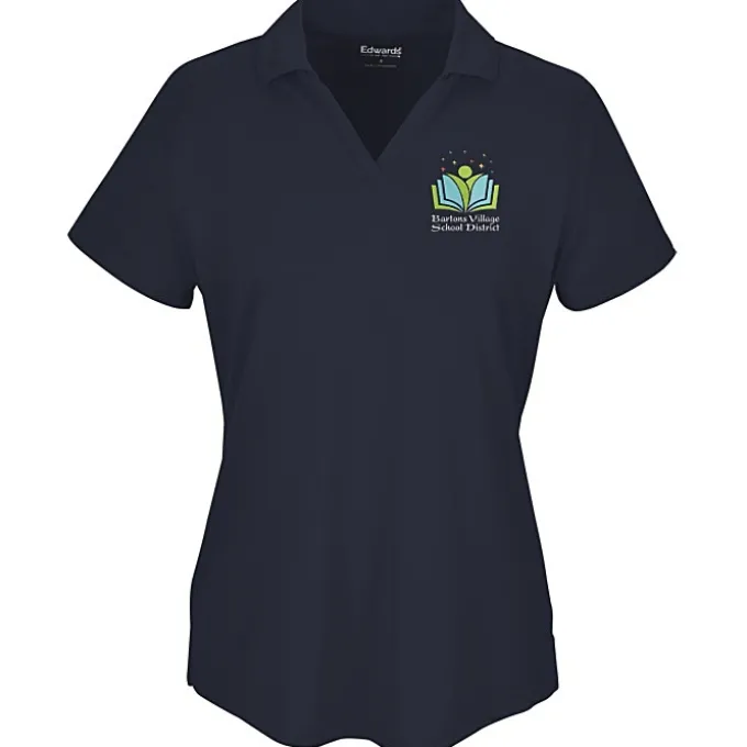 Mini-Pique Performance Split V-Neck Polo - Ladies'