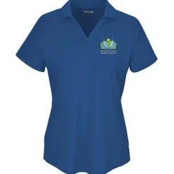 Mini-Pique Performance Split V-Neck Polo - Ladies'
