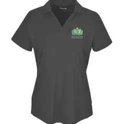 Mini-Pique Performance Split V-Neck Polo - Ladies'