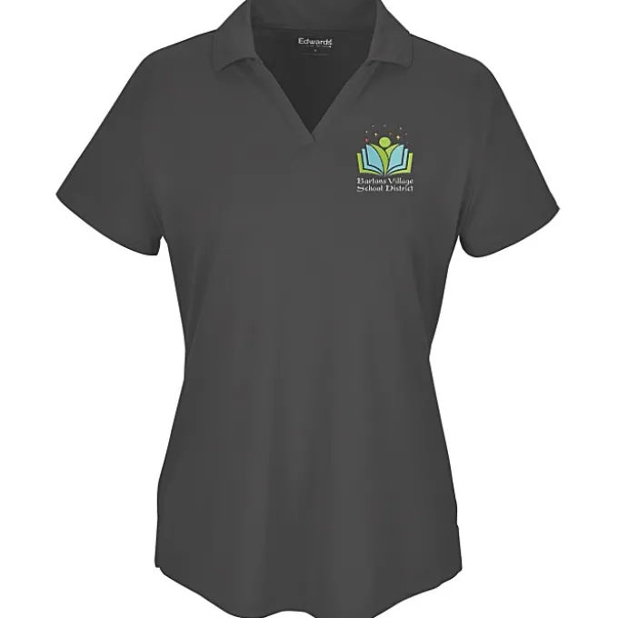 Mini-Pique Performance Split V-Neck Polo - Ladies'