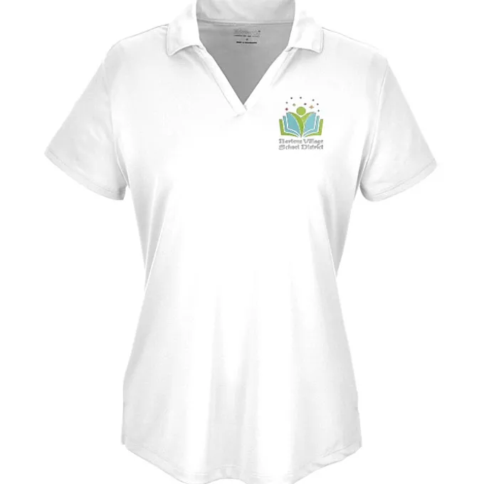 Mini-Pique Performance Split V-Neck Polo - Ladies'