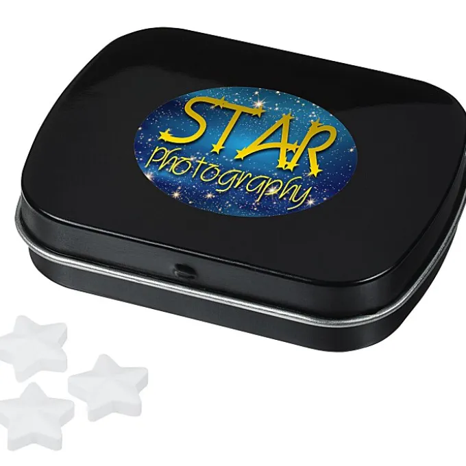 Mint Tin with Shaped Mints - Star - 24 hr