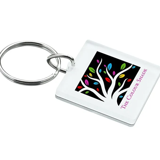 Mirrored Keychain - Square