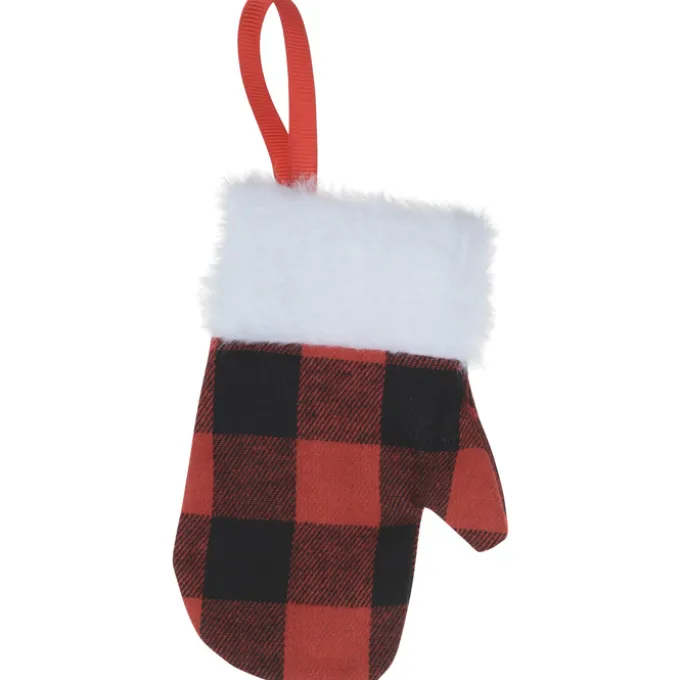 Mitten Plaid Holiday Ornament