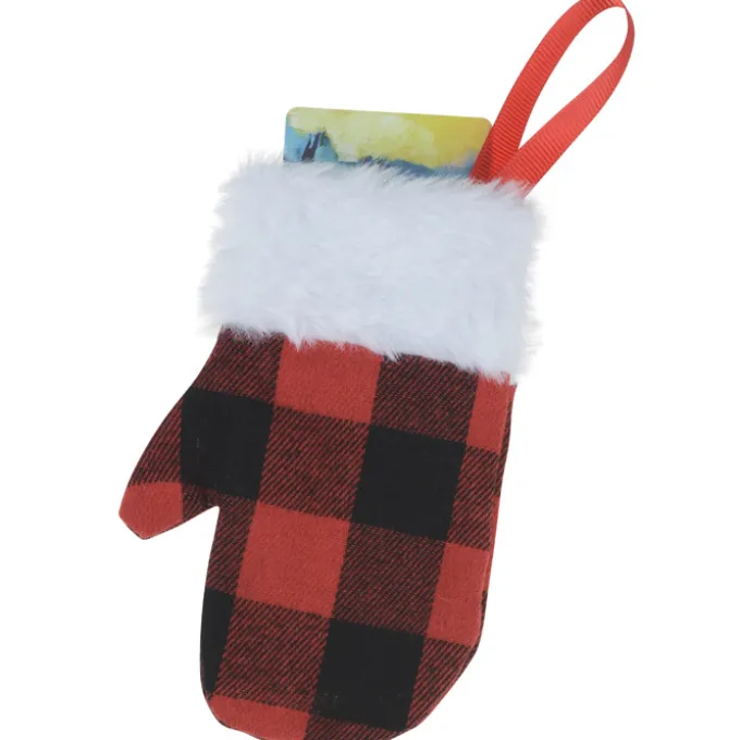 Mitten Plaid Holiday Ornament