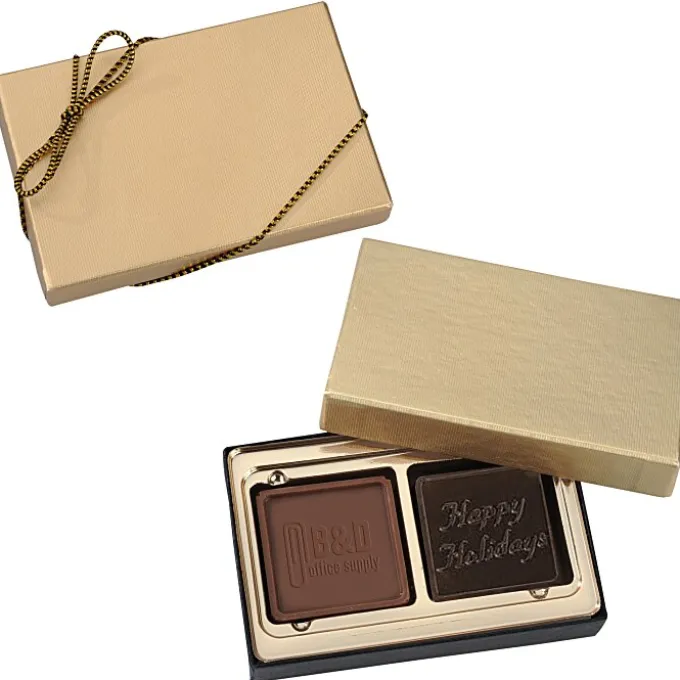 Molded Chocolate Squares - 2-Pieces