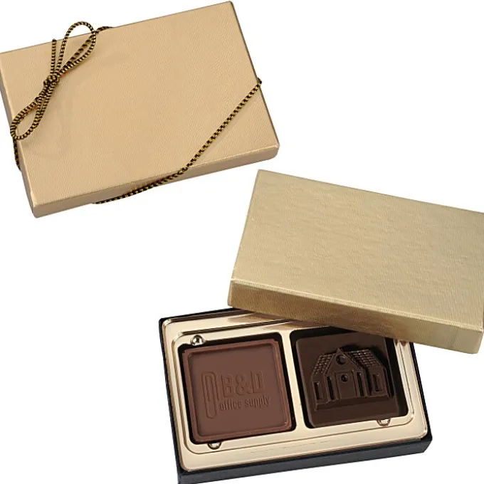 Molded Chocolate Squares - 2-Pieces