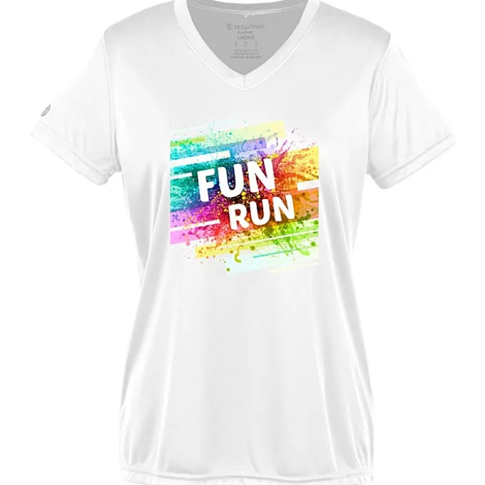 Momentum Solid V-Neck T-Shirt - Ladies' - Full Color