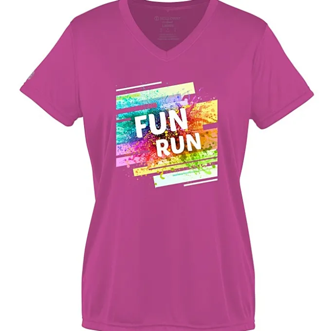 Momentum Solid V-Neck T-Shirt - Ladies' - Full Color