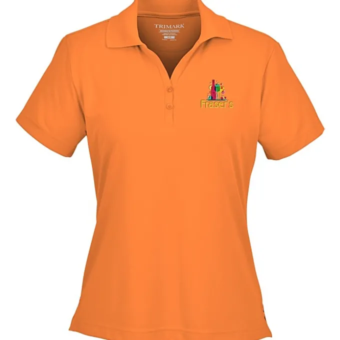Moreno Textured Micro Polo - Ladies' - Embroidered - 24 hr