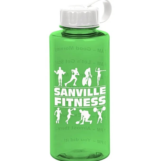Mountain Bottle with Tethered Lid - 36 oz - Drink Guide