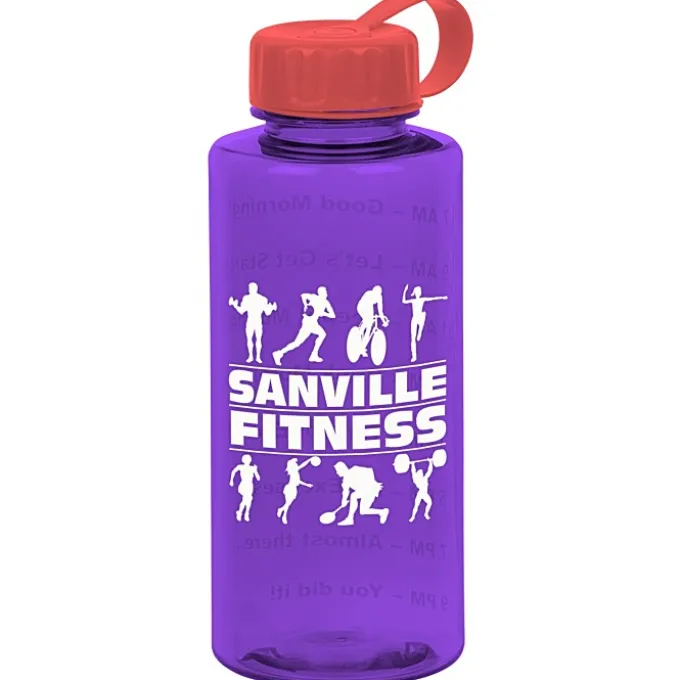 Mountain Bottle with Tethered Lid - 36 oz - Drink Guide