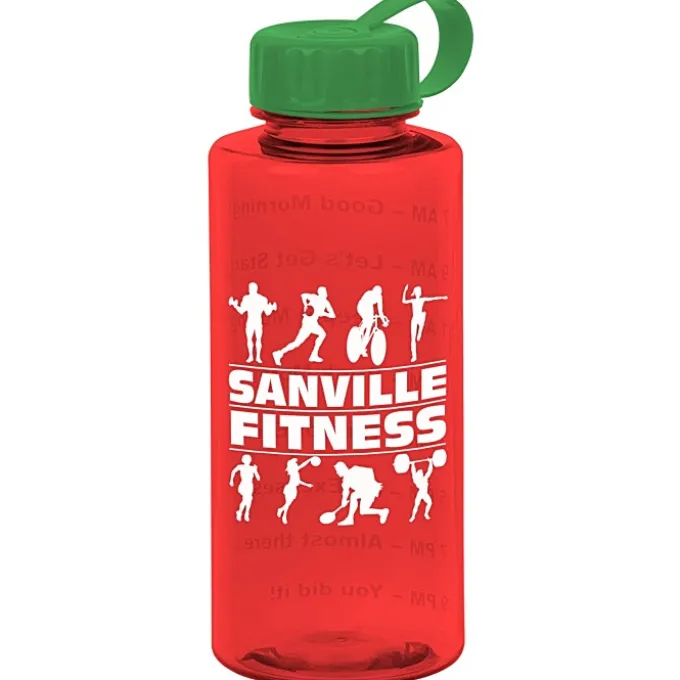 Mountain Bottle with Tethered Lid - 36 oz - Drink Guide