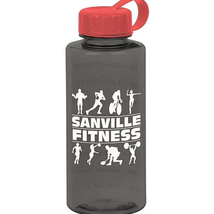 Mountain Bottle with Tethered Lid - 36 oz - Drink Guide
