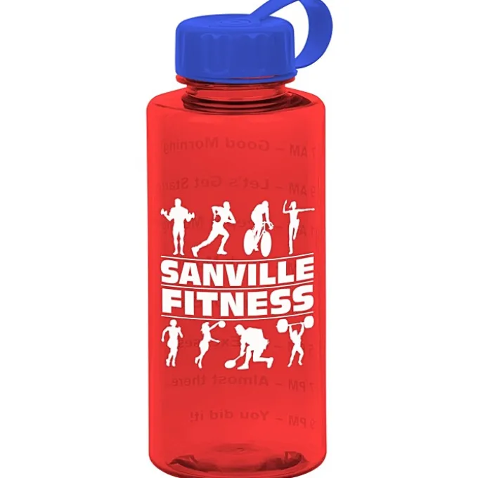 Mountain Bottle with Tethered Lid - 36 oz - Drink Guide