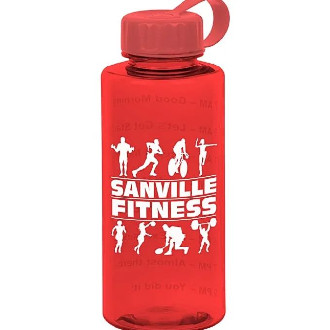 Mountain Bottle with Tethered Lid - 36 oz - Drink Guide