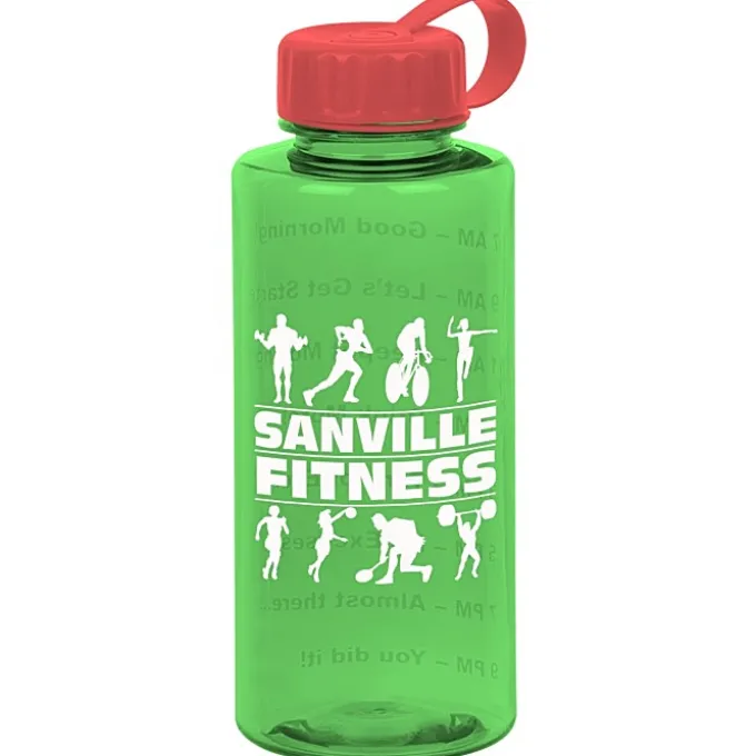 Mountain Bottle with Tethered Lid - 36 oz - Drink Guide