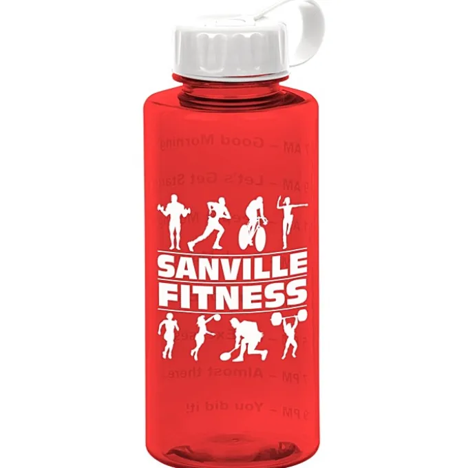 Mountain Bottle with Tethered Lid - 36 oz - Drink Guide