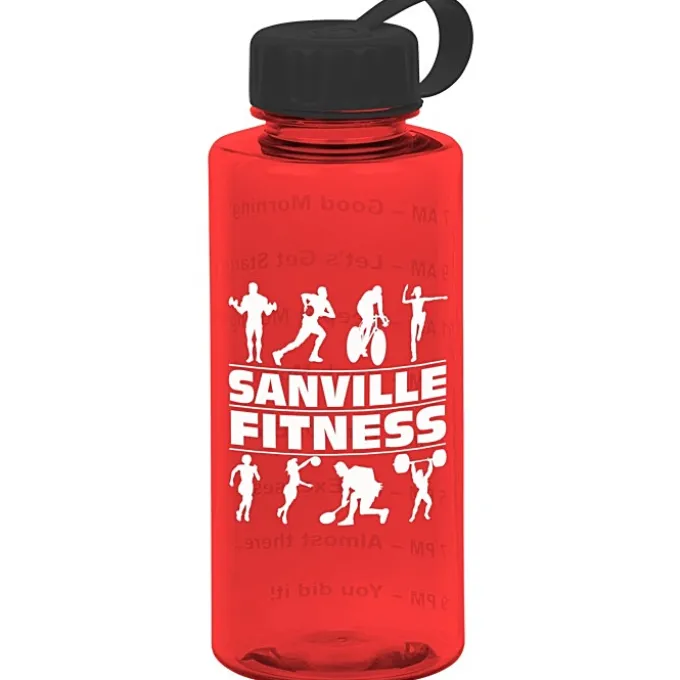 Mountain Bottle with Tethered Lid - 36 oz - Drink Guide