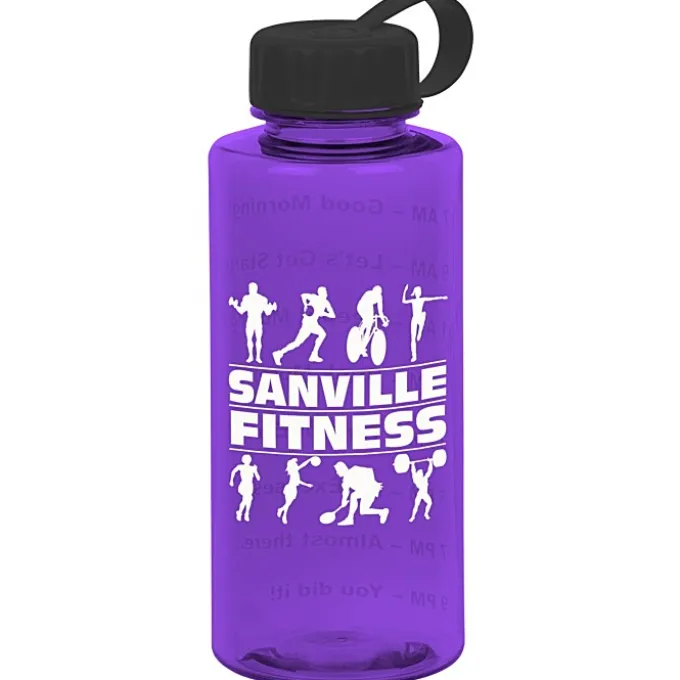 Mountain Bottle with Tethered Lid - 36 oz - Drink Guide