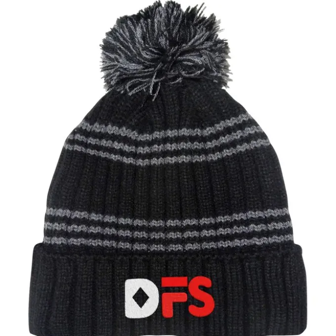Multi-Stripe Rib Knit Beanie - 24 hr