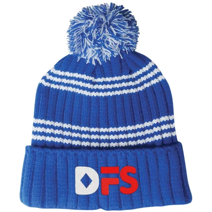 Multi-Stripe Rib Knit Beanie - 24 hr
