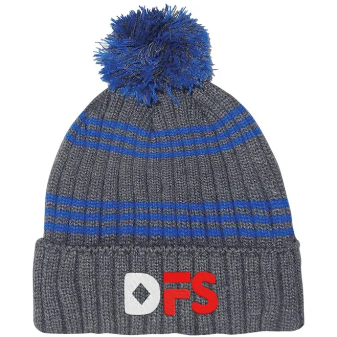 Multi-Stripe Rib Knit Beanie - 24 hr