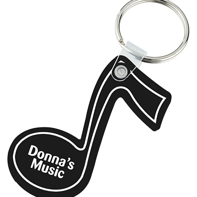 Music Note Soft Keychain - Opaque
