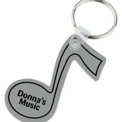 Music Note Soft Keychain - Opaque