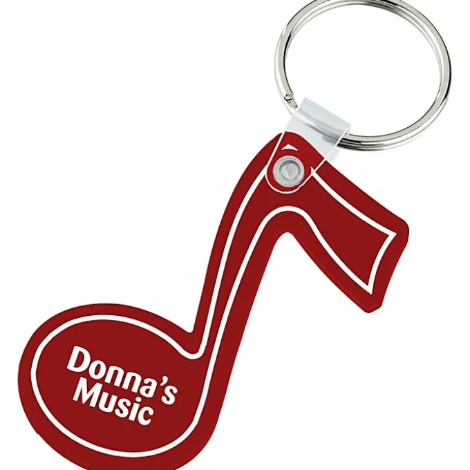 Music Note Soft Keychain - Opaque