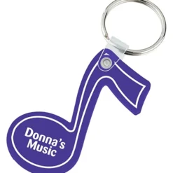 Music Note Soft Keychain - Opaque