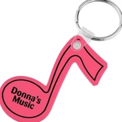 Music Note Soft Keychain - Translucent