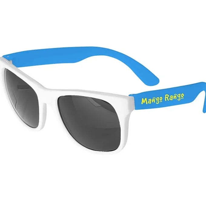 Neon Sunglasses with White Frames